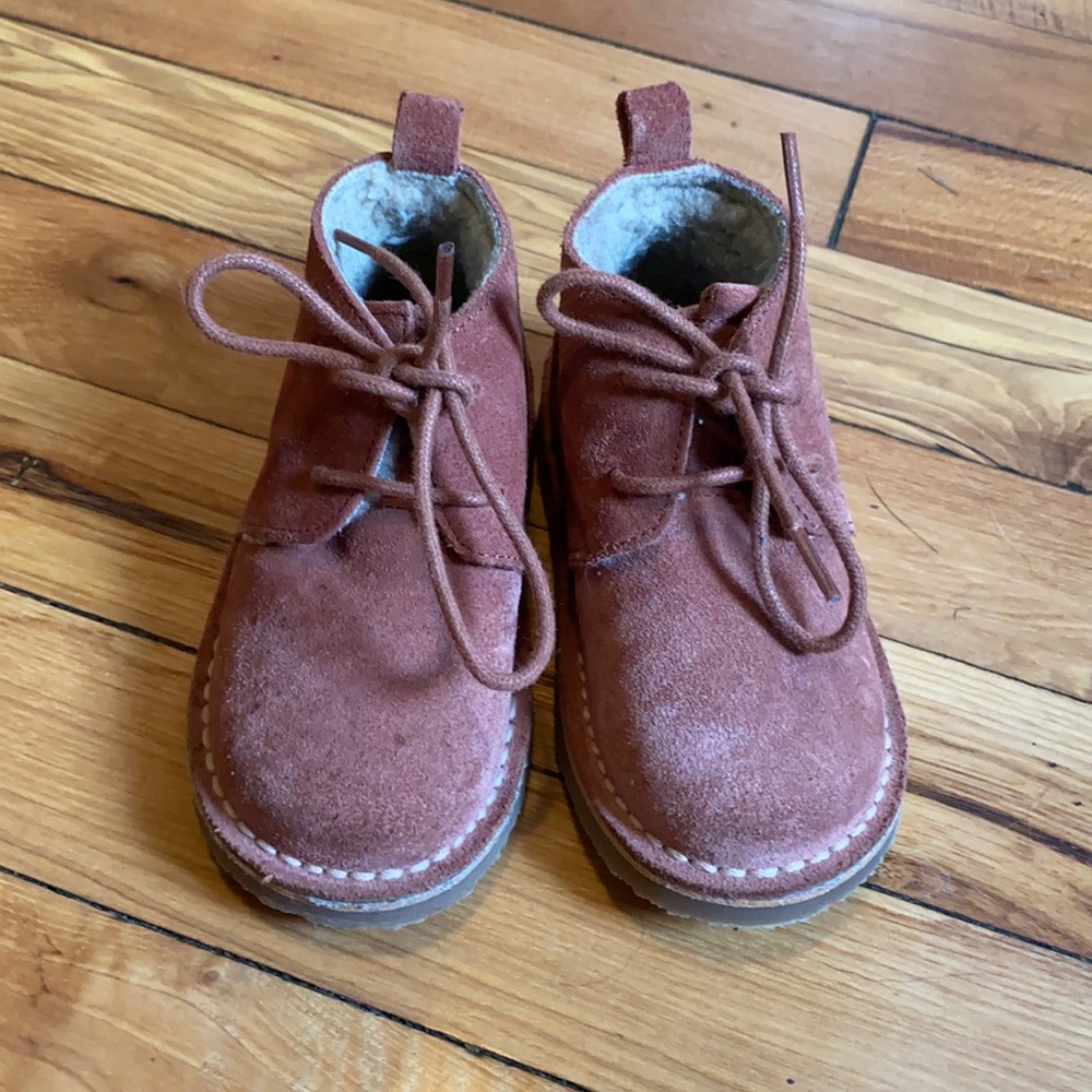 Zara Pink Suede Booties